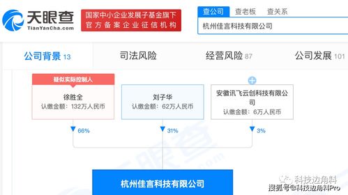 科大讯飞投资ai产品研发公司佳言科技,持股3